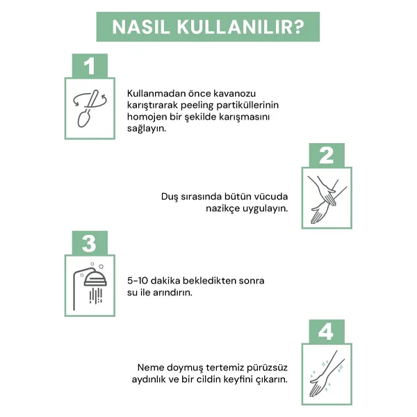 Sinoz Nemlendirici, Arındırıcı Ve Aydınlatıcı Glow Vücut Peelingi %5 Glikolik Asit 200 Gr - Görsel 4