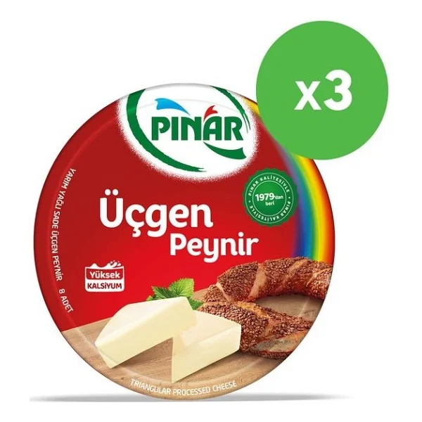 Pınar Üçgen Peynir 8x12.5 Gr 3'lü - Görsel 9