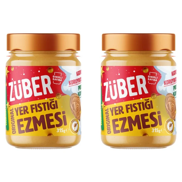 Züber Original Yer Fıstığı Ezmesi (Bal İlaveli) 315g X 2 Adet - 315 Gr - Görsel 5