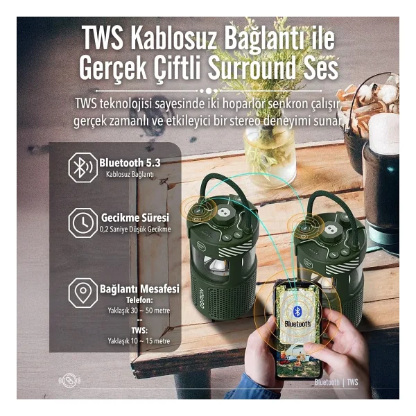 Nowgo F1 Siyah Bluetooth Hoparlör - Görsel 7