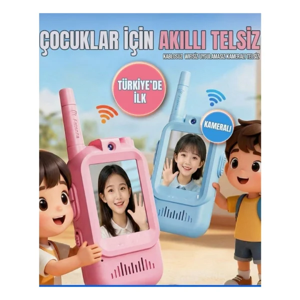 Arell Teknoloji Akıllı Çocuk Telsizi Smart Görüntülü Konuşma 4 Farklı Ses Efekti Walkie Talkie 2 Adet Oyuncak Telsiz - Çok Renkli - Görsel 9