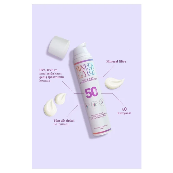 Minela Care High Effective Face And Body Sunscreen-Spf 50-110gr - Görsel 2