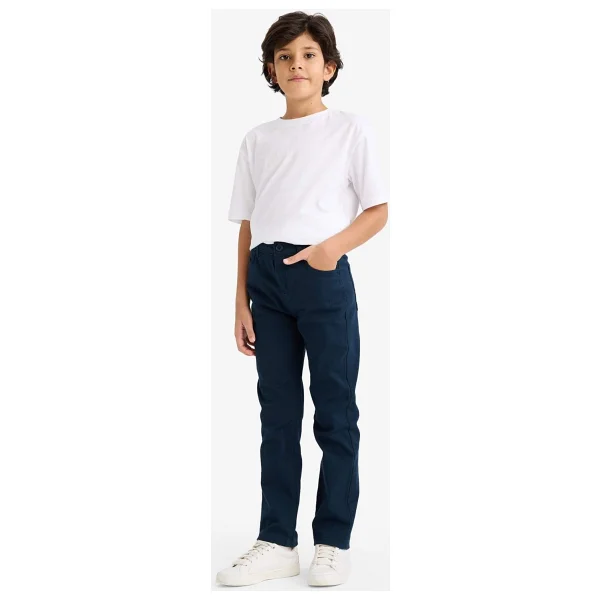 Defacto Düz Paça Gabardin Pantolon Erkek Çocuk X4224a626sp - Lacivert-Nv146 - 7 - 8 Yaş - Görsel 2