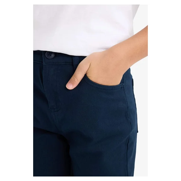 Defacto Düz Paça Gabardin Pantolon Erkek Çocuk X4224a626sp - Lacivert-Nv146 - 7 - 8 Yaş - Görsel 4
