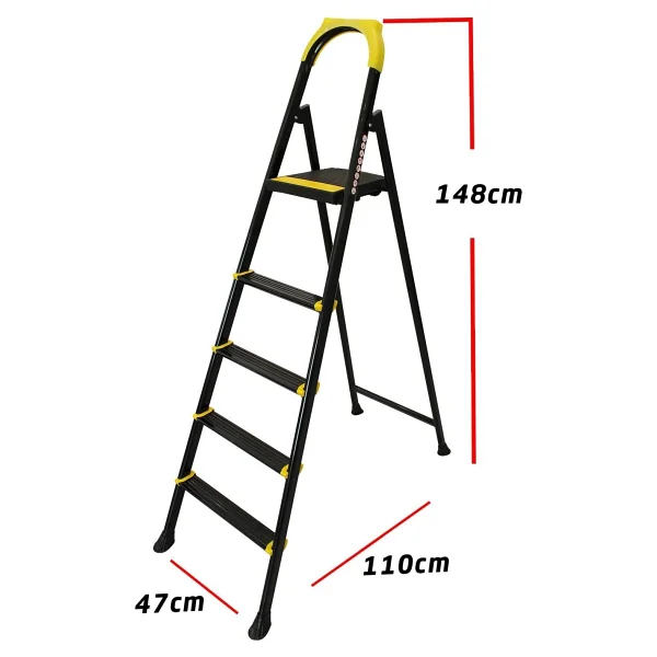 Ertekpa Leo 4+1 Basamaklı Metal Merdiven - Görsel 3