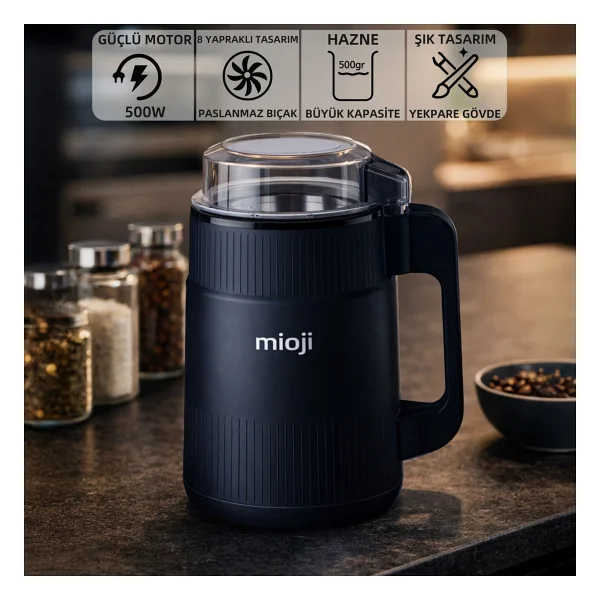 Mioji Mio Cg34 Siyah Baharat Ve Kahve Öğütücü - Görsel 8