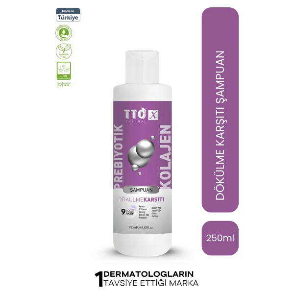 Tto X Prebiyotik & Kolajen 250 Ml Dökülmeye Karşı Şampuan - Görsel 6