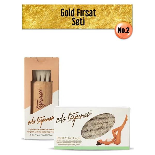 Eda Taşpınar Gold Fırsat Seti No.2 Kırışıklı Giderici Doğal Yüz Fırçası & Doğal Selülit Fırçası (Egx46-Egx02) - Görsel 6