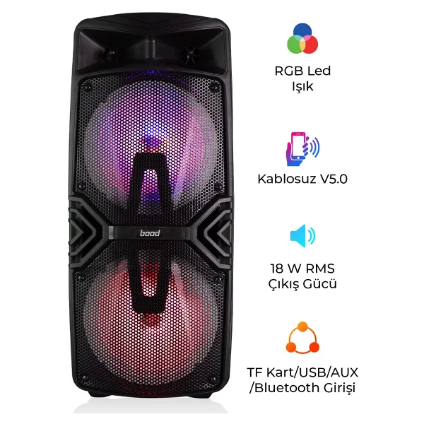 Bood Bh-28 Bluetooth Parti Hoparlörü - Görsel 5
