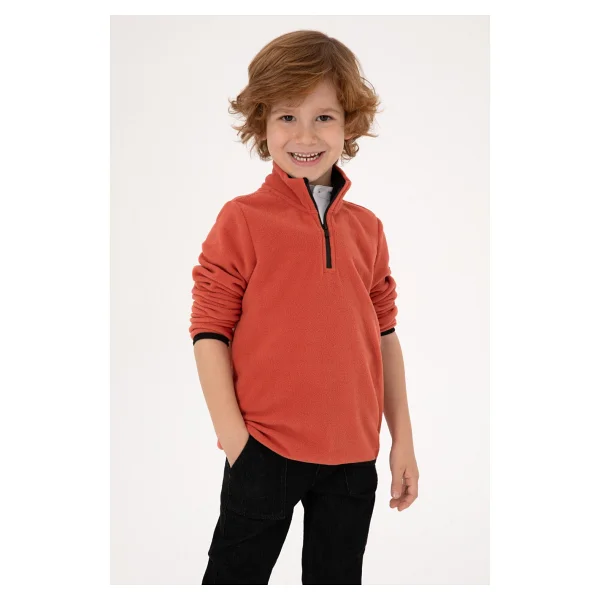 U.S. Polo Assn 50313841-Vr026 Yarım Fermuarlı Gül Kurusu Çocuk Polar - Görsel 8