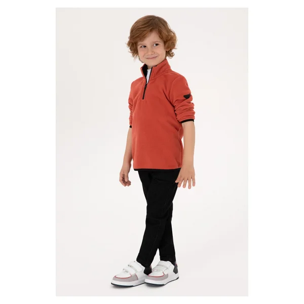 U.S. Polo Assn 50313841-Vr026 Yarım Fermuarlı Gül Kurusu Çocuk Polar - Görsel 2