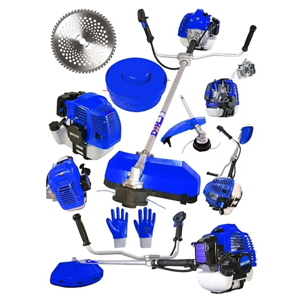 Graizer Trex 6003 Yan Tipi Benzinli Motorlu Ot Çalı Tırpanı Çim Biçme Makinesi Tırpan Mavi - Görsel 3