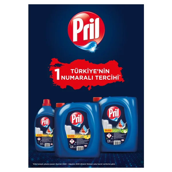 Pril Elde Yıkama Bulaşık Deterjanı Limon Kokulu 4 Kg Soğuk Suda Etkili - 3,8 Lt - Görsel 2