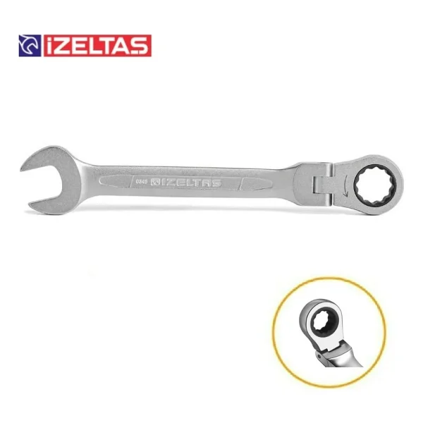 İzeltaş 0345 17 Mm Mafsallı Kombine Cırcır Anahtar - Görsel 2
