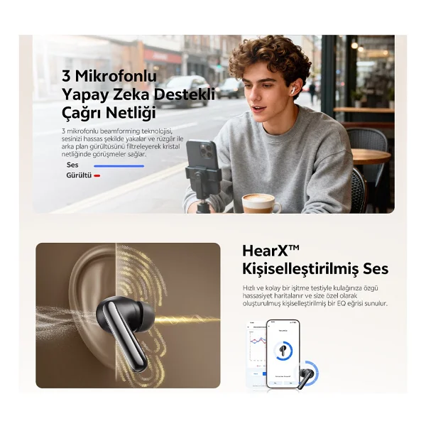 Qcy Melobuds N60 ANC TWS Kulak İçi Bluetooth Kulaklık - Görsel 8