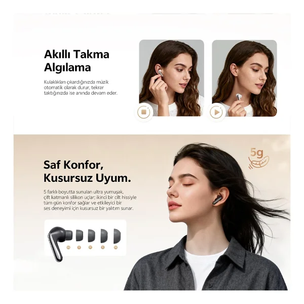 Qcy Melobuds N60 ANC TWS Kulak İçi Bluetooth Kulaklık - Görsel 9