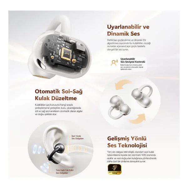 Qcy Crossky C50 TWS Siyah Kulak İçi Bluetooth Kulaklık - Görsel 5