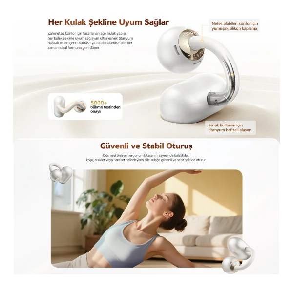 Qcy Crossky C50 TWS Siyah Kulak İçi Bluetooth Kulaklık - Görsel 6