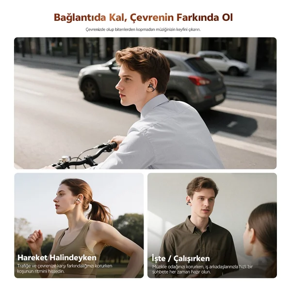 Qcy Crossky C50 TWS Siyah Kulak İçi Bluetooth Kulaklık - Görsel 9