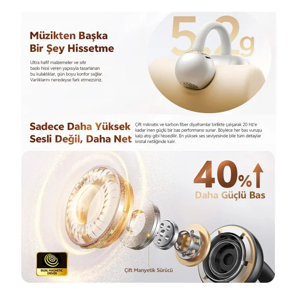 Qcy Crossky C50 TWS Siyah Kulak İçi Bluetooth Kulaklık - Görsel 10
