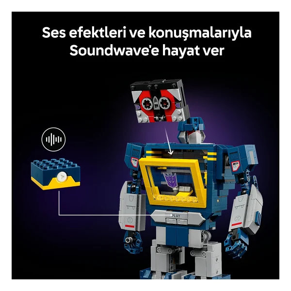 Lego 10358 Icons Transformers Soundwave - Görsel 7