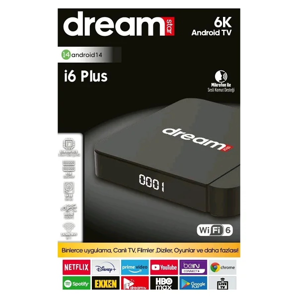 Dreamstar İ6 Plus 64 GB 6k Android TV Box - Görsel 3