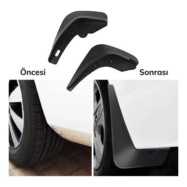 Buffer 2 Adet Ön Veya Arkaya Uygun Çamur Önleyici Paçalık 32 X19 Cm - Görsel 5