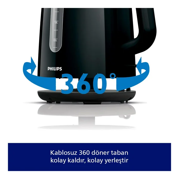 Philips Daily Collection Çay Makinesi, 1700w, 1,9 Lt Su Isıtıcısı, Otomatik Sıcak Tutma, Cam Demlik, Hd7301/00 - Siyah - Görsel 5