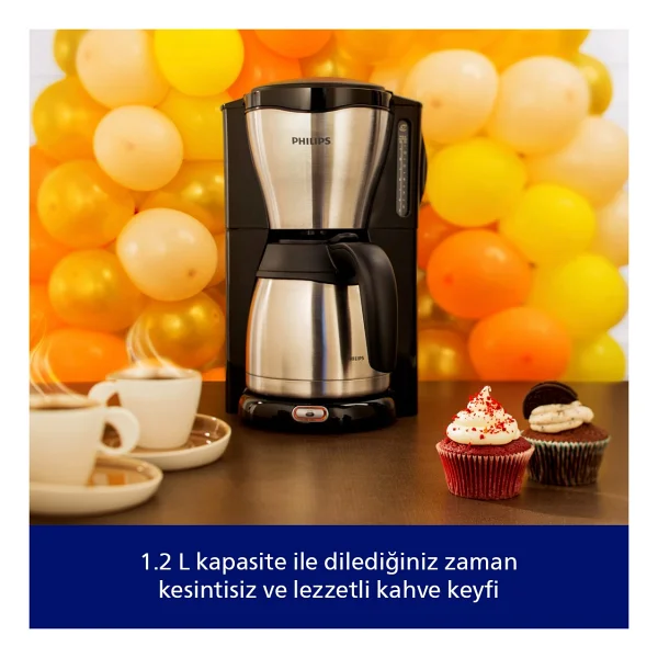 Philips Hd7546/20 Metal Therm Filtre Kahve Makinesi - Görsel 2