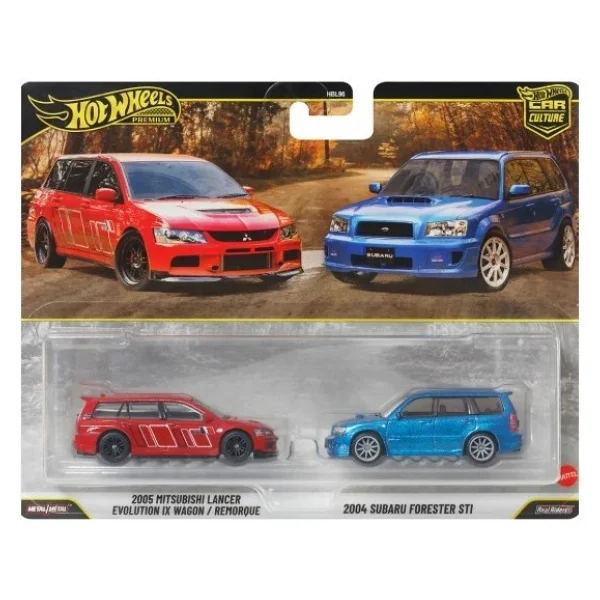 Hot Wheels Premium Car Culture 2005 Mitsubishi Lancer Ve 2004 Subaru Forester Stı 2'li Araba Seti Hbl96-Jhw46 - Görsel 2