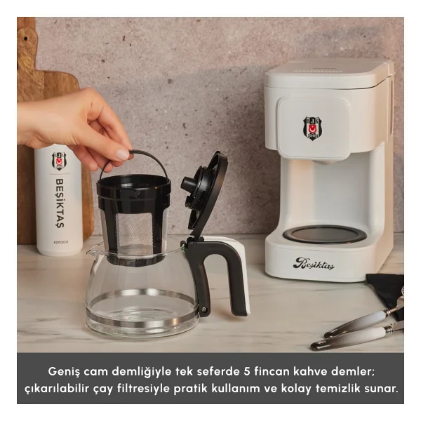 Karaca Just Coffee Aroma 2in1 Lisanslı Beşiktaş Çay Ve Filtre Kahve Makinesi - Görsel 4