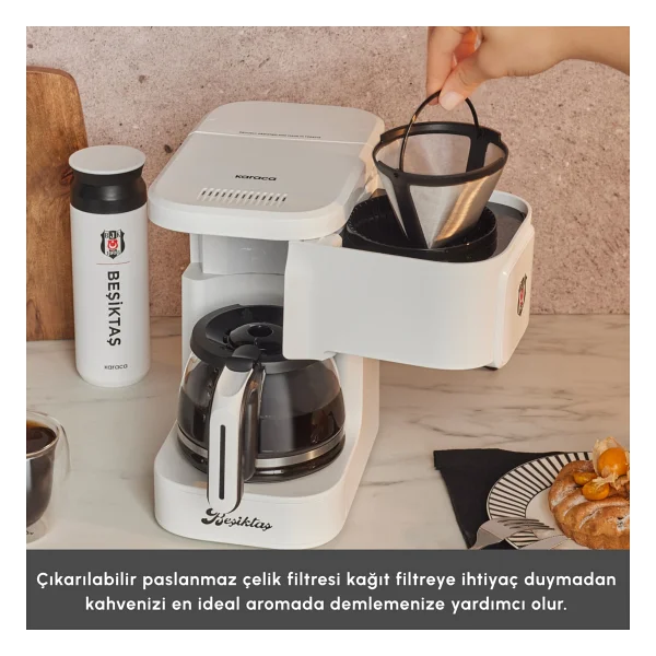 Karaca Just Coffee Aroma 2in1 Lisanslı Beşiktaş Çay Ve Filtre Kahve Makinesi - Görsel 7