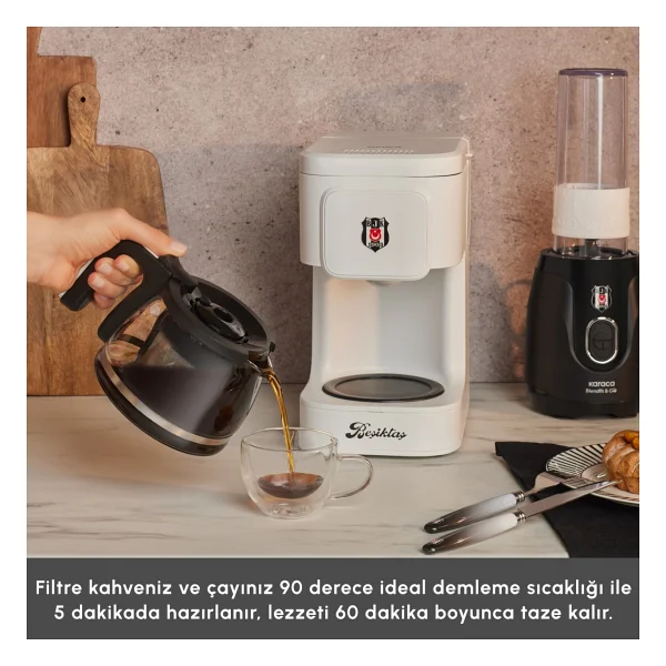 Karaca Just Coffee Aroma 2in1 Lisanslı Beşiktaş Çay Ve Filtre Kahve Makinesi - Görsel 8