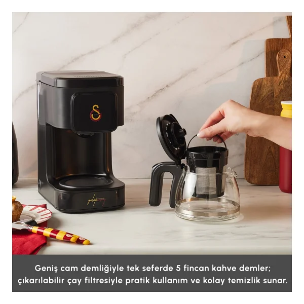 Karaca Just Coffee Aroma 2in1 Lisanslı Galatasaray Çay Ve Filtre Kahve Makinesi - Görsel 4