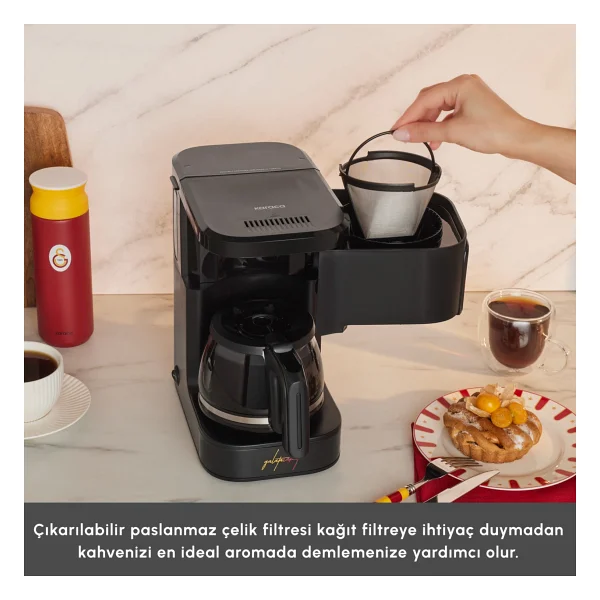 Karaca Just Coffee Aroma 2in1 Lisanslı Galatasaray Çay Ve Filtre Kahve Makinesi - Görsel 8
