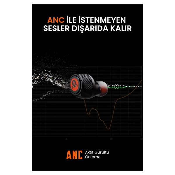 Gravastar Sirius Plus ANC TWS Siyah Kulak İçi Bluetooth Kulaklık - Görsel 10