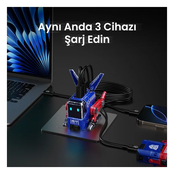 Gravastar Alpha65 65 W Mavi Hızlı Şarj Adaptörü - Görsel 3