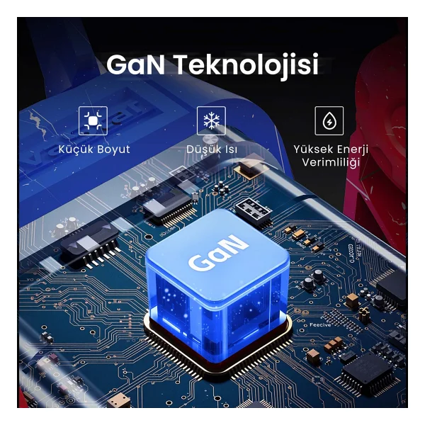 Gravastar Alpha65 65 W Mavi Hızlı Şarj Adaptörü - Görsel 6