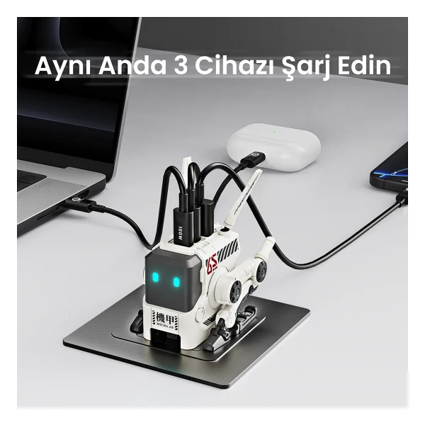 Gravastar Alpha65 65 W Beyaz Hızlı Şarj Adaptörü - Görsel 5