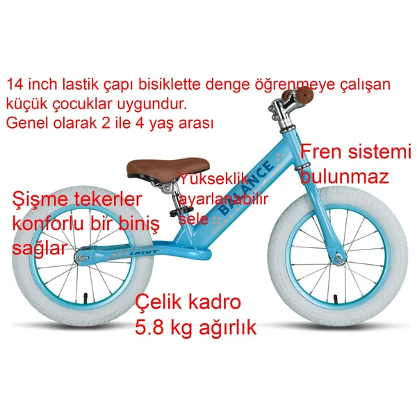 Ümit Balance 1405 14 Jant Çocuk Denge Bisikleti - Görsel 7