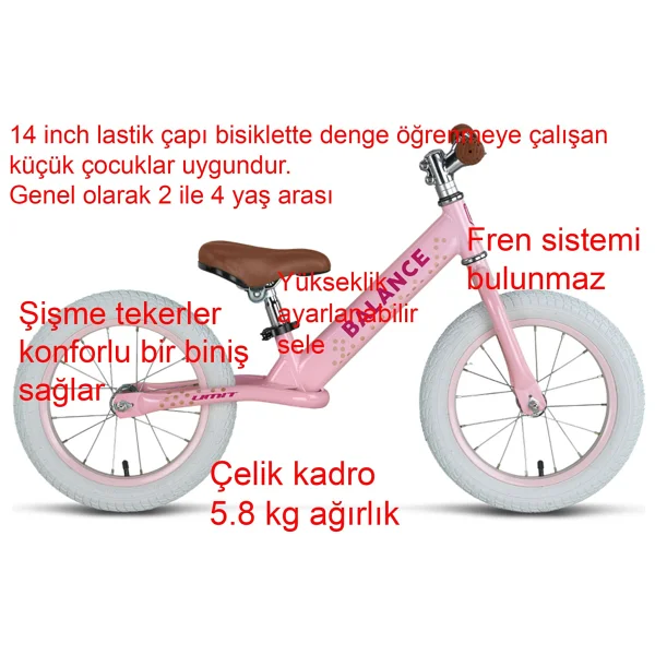 Ümit Balance 1405 14 Jant Çocuk Denge Bisikleti - Görsel 3