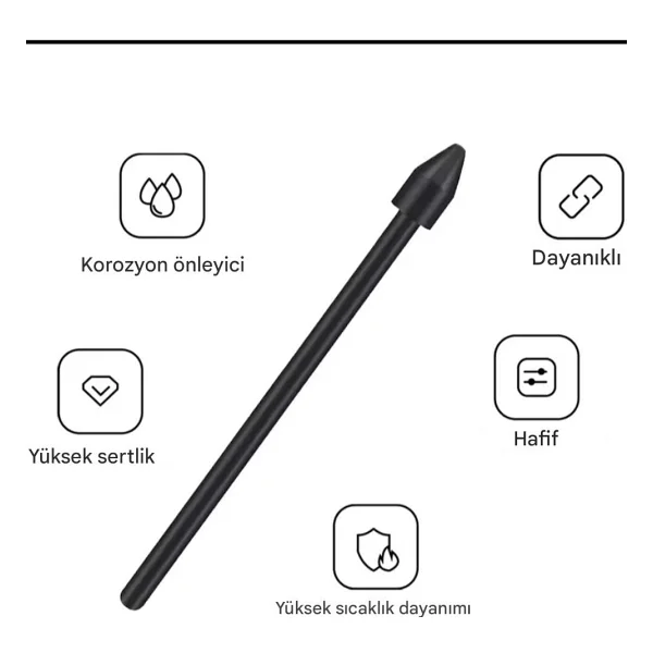 Samsung S Pen Tablet Uyumlu Kalem Ucu Tab S6/S6lte/S7fe/S7ultra/S8 /S8 Ultra/S9/S9feultra S10/S10ultra (5 Tane) Siyah - Görsel 6