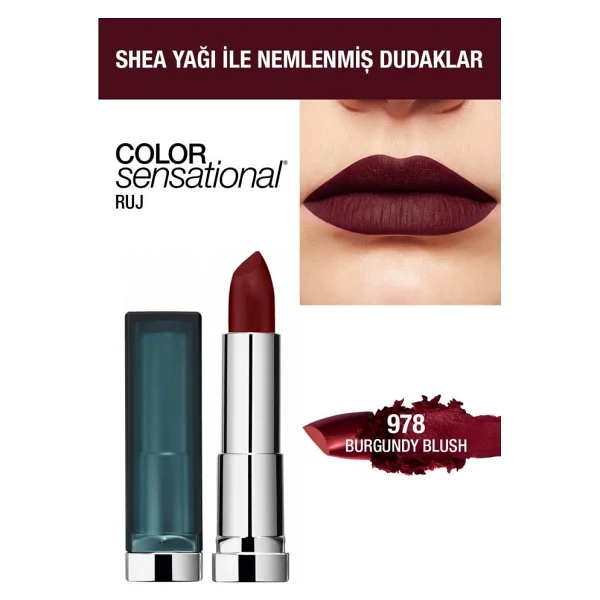 Maybelline New York Color Sensational Powder Matte 35 Carnal Brown Stick Ruj - Görsel 8