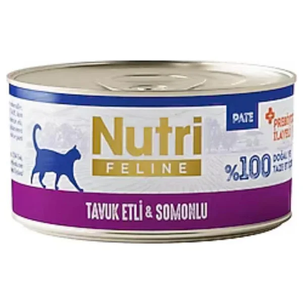 Nutri Feline Tavuklu Somonlu Probiyotikli 70 Gr Yetişkin Konserve Kedi Maması - Görsel 2