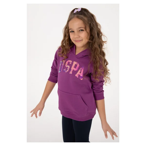 U.S. Polo Assn 50314312 Kapüşonlu Kız Çocuk Sweatshirt - Görsel 9