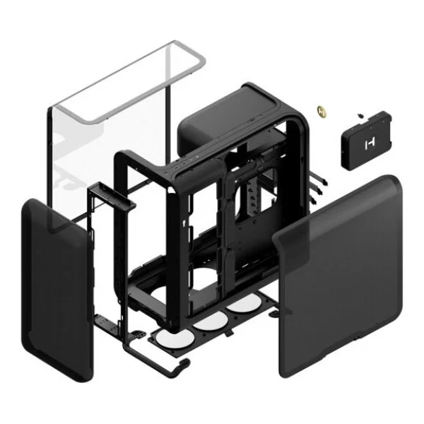 Hyte X50 Cs-Hyte-X50g-Bb Fansız Siyah Atx Oyuncu Kasası - Görsel 5