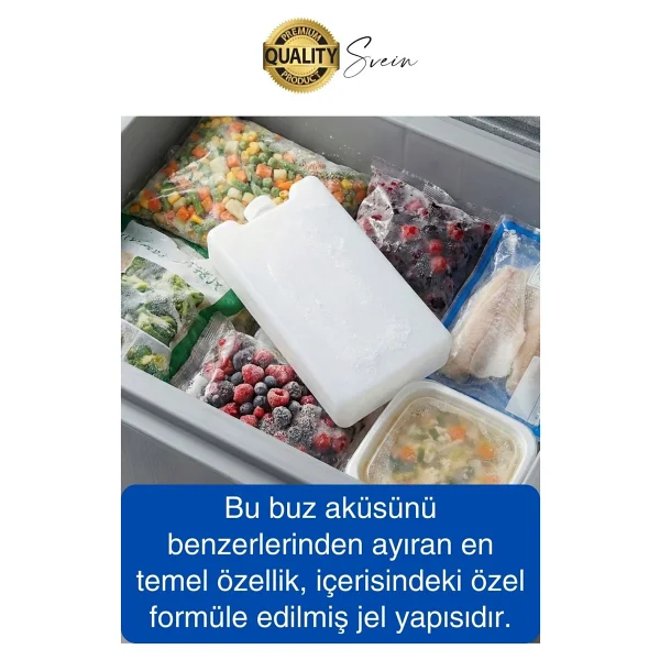 12 Saat Süreli 560 Gr Jel Dolu Buz Aküsü Plastik Soğuk Zincir Gıda Yiyecek Uzun Süre Koruma 5 Adet - Görsel 2