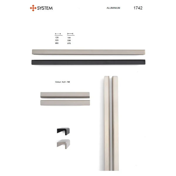 System 1742 Modern Uzun Boy Kulp Saten Renk 128 Mm Çok Renkli - Görsel 4