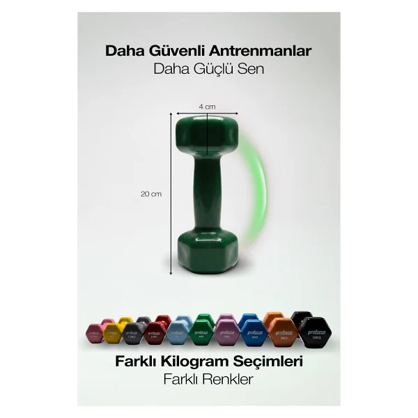 Proforce Vdb Dışı Vinil Kaplı İçi Çelik Döküm Ağırlık Dambıl 4 Kg -Tek Adet - Görsel 4