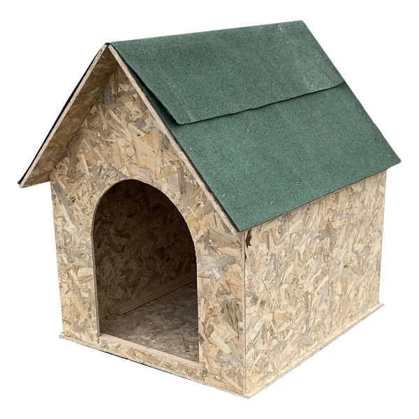 Reyo Köpek Kulübesi Büyük Boy Osb XL Yeşil Çatılı 100x100x78 Cm - Görsel 3